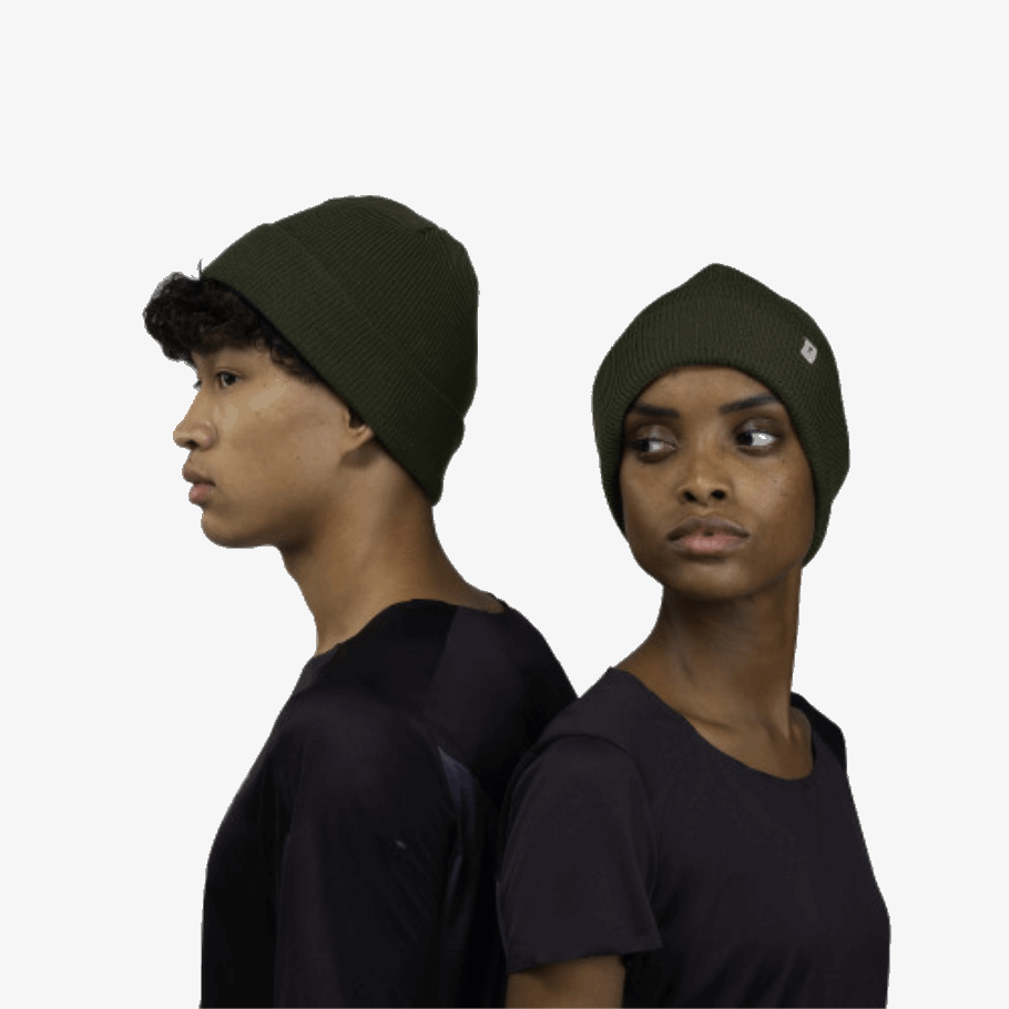 オン ランニング オリーブ メリノ ビーニー