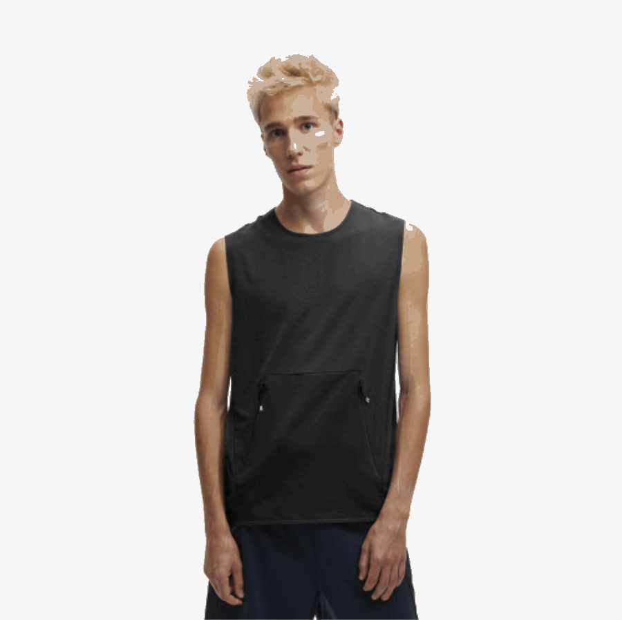 ファッション オン ランニング トレーニング タンク ブラック